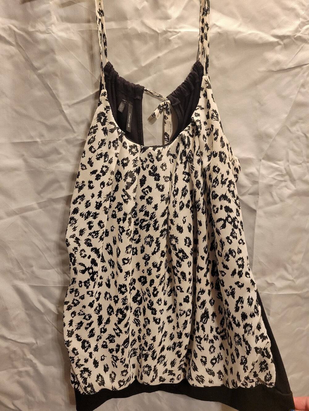 Maurices Black and White Leopard Print Camisole